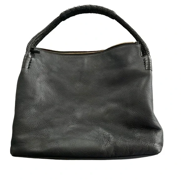 Tory Burch large Taylor pebbles leather black purse hobo bag Hobos